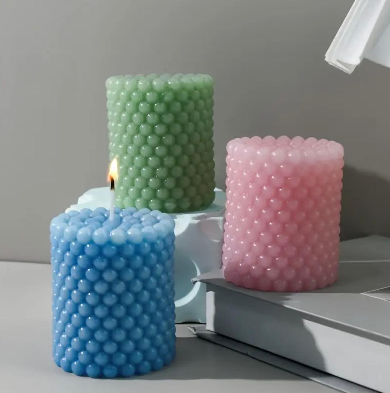 Bubble Pillar Candle