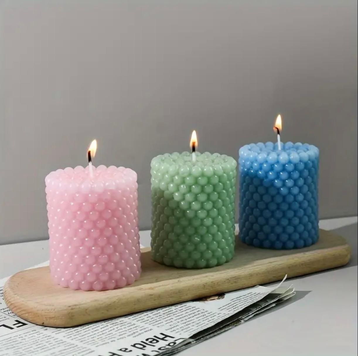 Bubble Pillar Candle