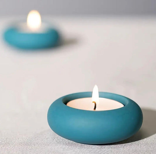 Pebble Tealight Candle  Set of 2